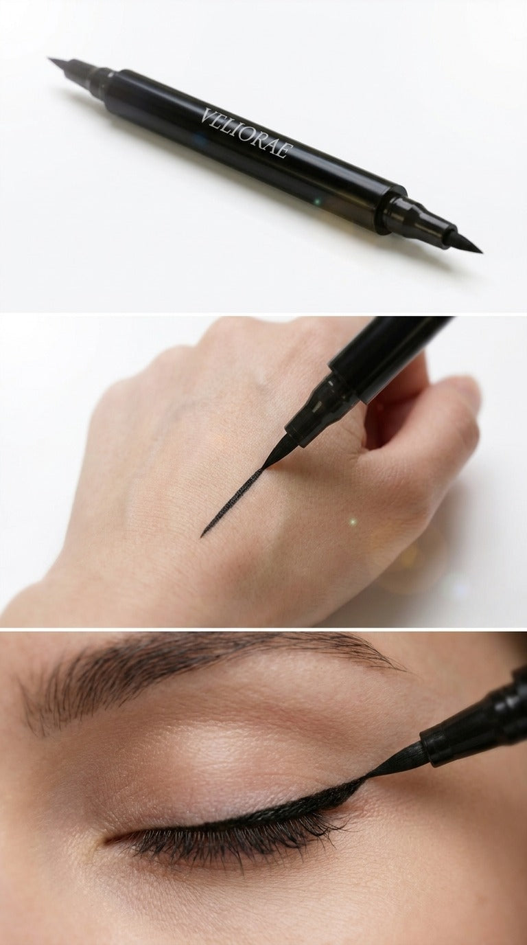 Dual Tip Eye Definer Pen in Black for Precise Eye Makeup Application